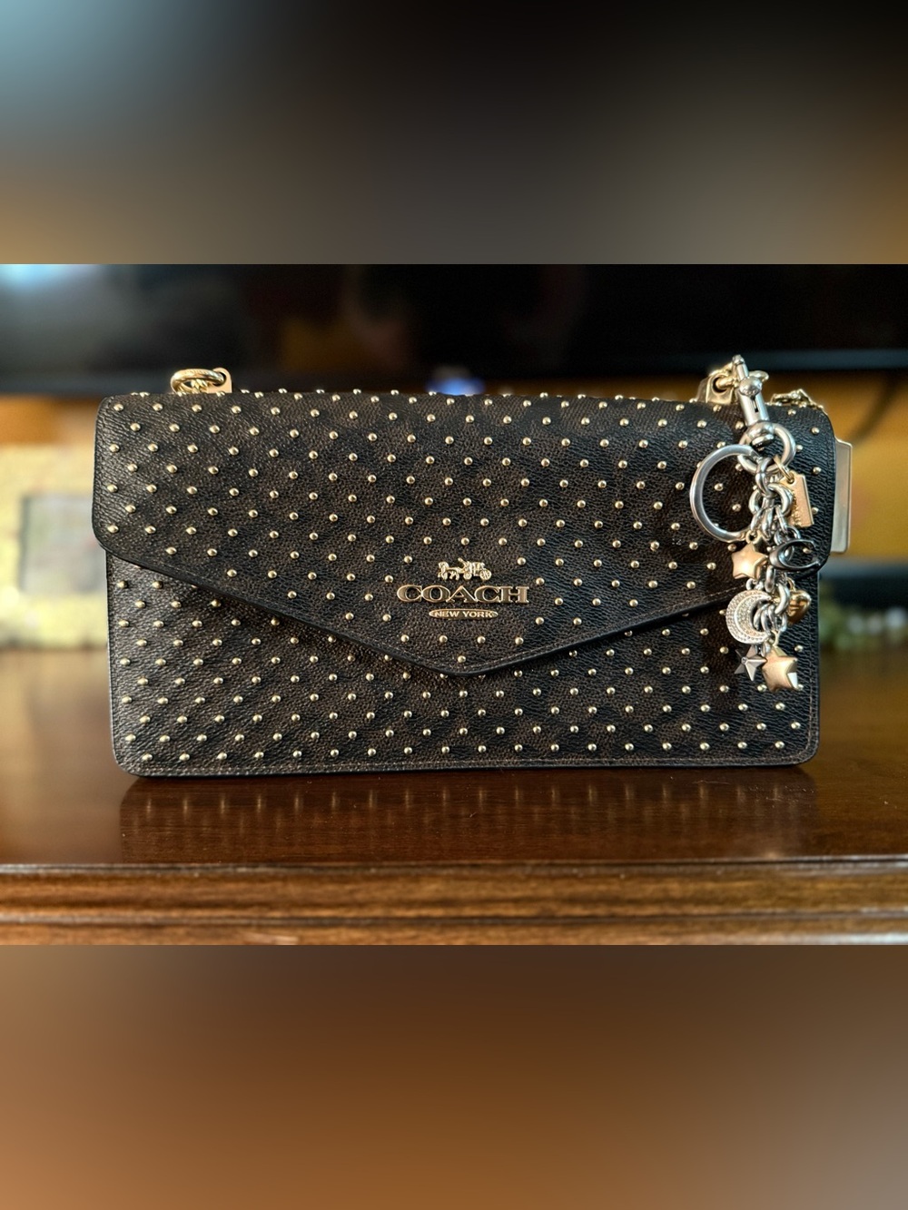 Coach Klare Crossbody with Rivet Embellishment and Charm
